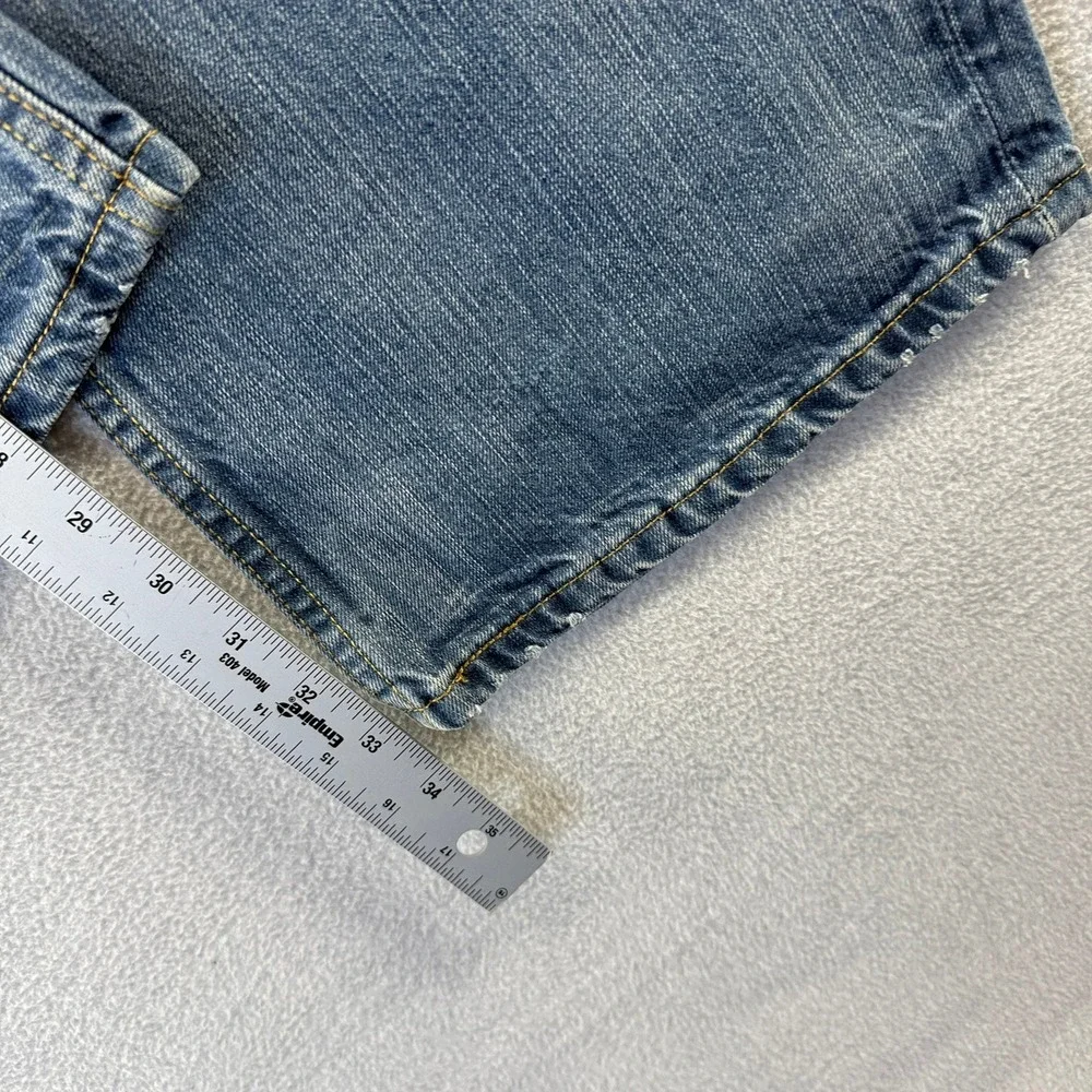 Vintage Leivs Jeans men's 34x34 Blue Denim Dark Wash Bootcut Baggy Wide leg 512